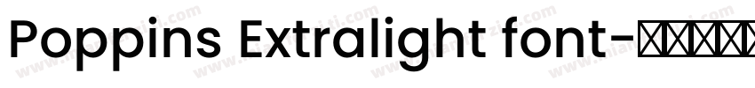 Poppins Extralight font字体转换